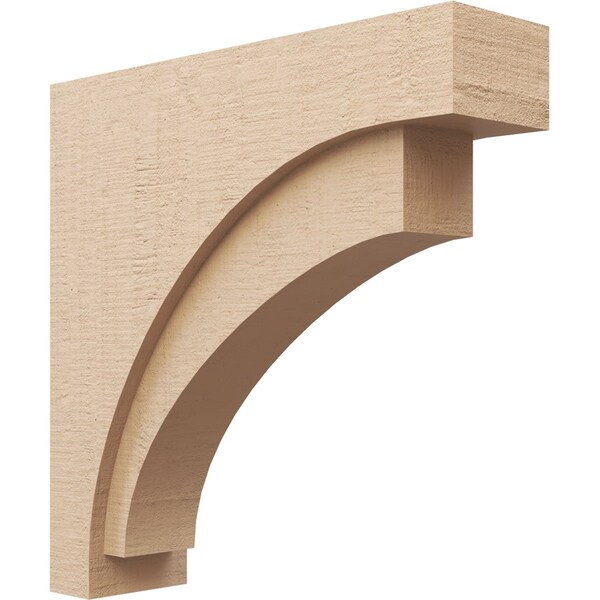 Ekena Millwork 7"W x 28"D x 28"H Thin Rivera Rough Cedar Woodgrain TimberThane Corbel, Primed Tan CORUR07X28X28RIVRCPR - main